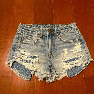 00s American Eagle Distressed Jean Shorts Size 0